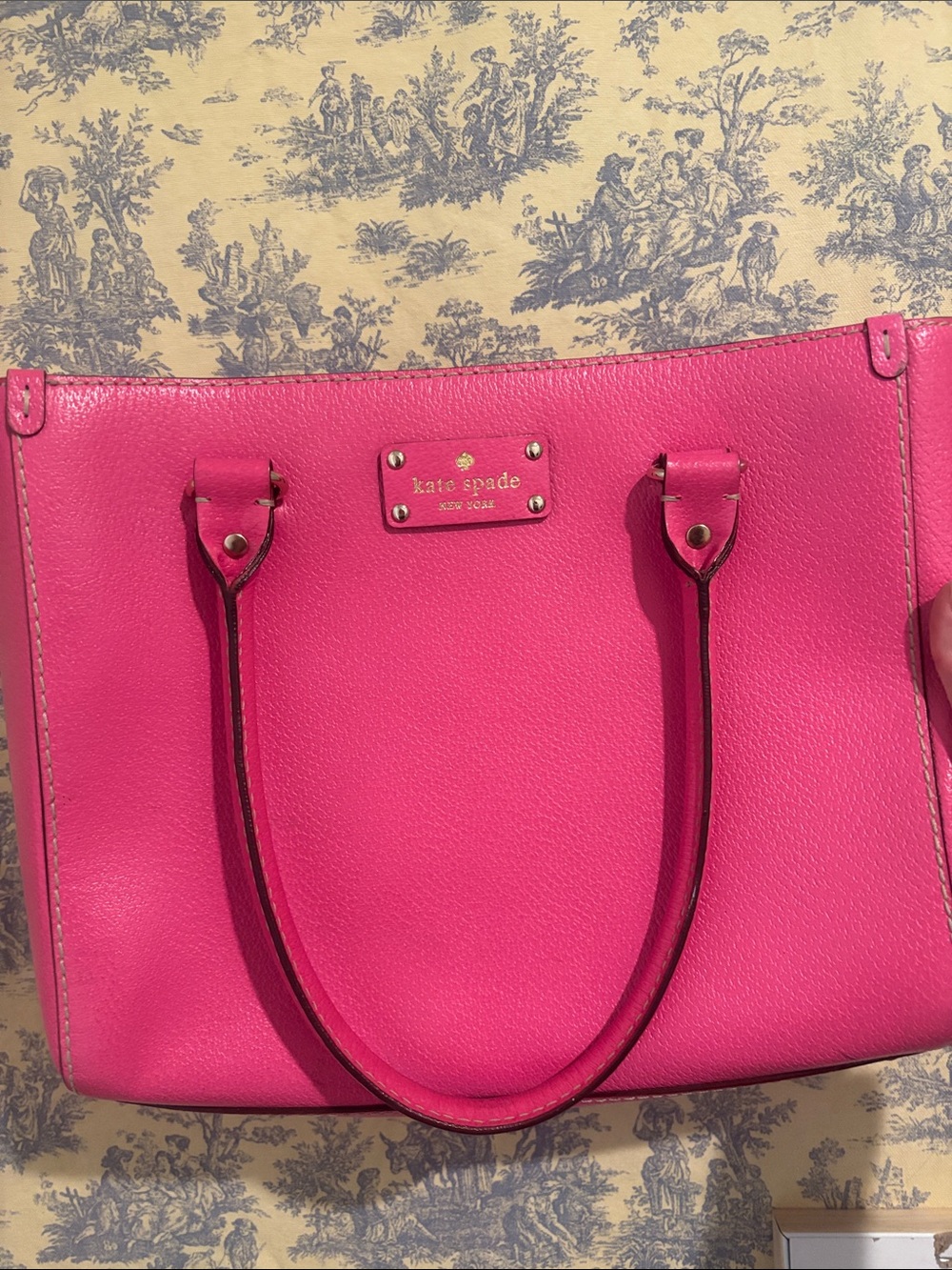 kate spade Hot Pink Pebbled Leather Tote - Picture 4 of 4